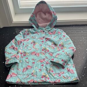 CARTER'S   Kids Butterfly Print Rain Jacket
